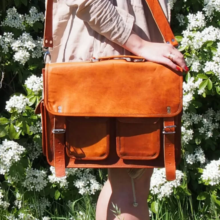 Sacs À Bandoulière En Cuir | Cartables En Cuir*Skin Project Cartable vintage en cuir - Ordinateur 15''
