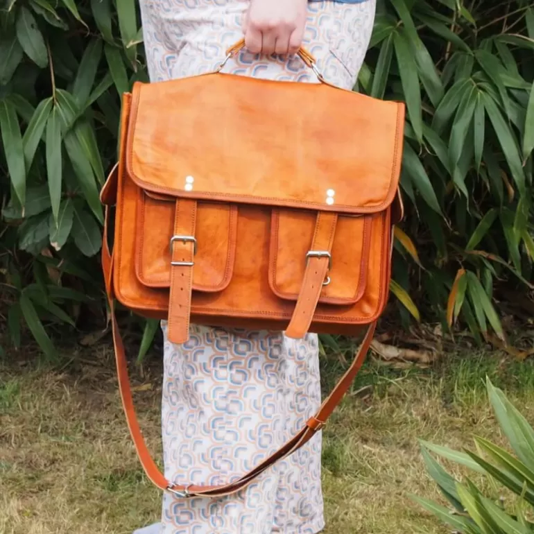 Sacs À Bandoulière En Cuir | Cartables En Cuir*Skin Project Cartable vintage en cuir - Ordinateur 13''