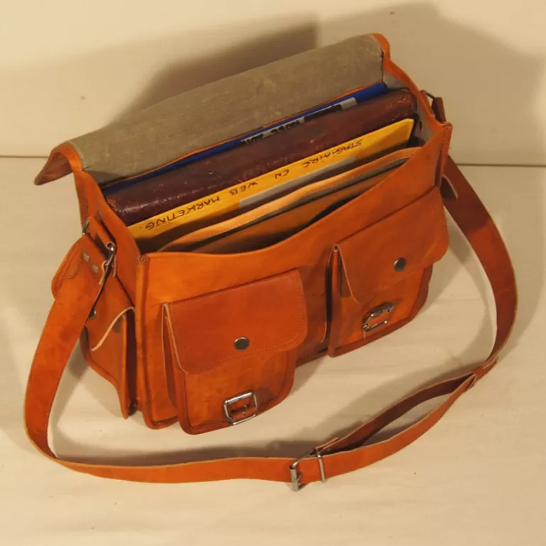 Sacs À Bandoulière En Cuir | Cartables En Cuir*Skin Project Cartable vintage en cuir - Ordinateur 13''