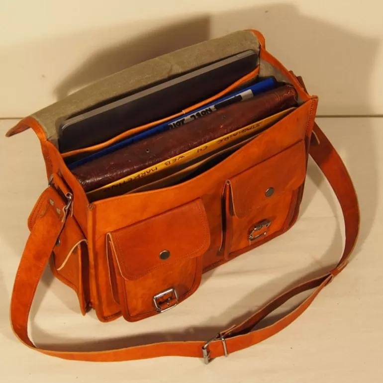 Sacs À Bandoulière En Cuir | Cartables En Cuir*Skin Project Cartable vintage en cuir - Ordinateur 13''