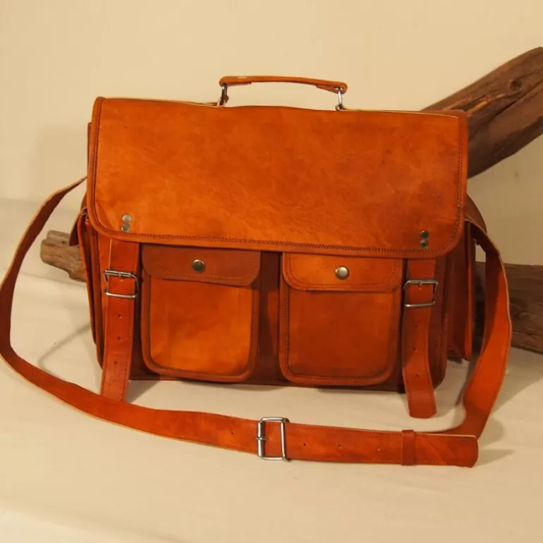 Sacs À Bandoulière En Cuir | Cartables En Cuir*Skin Project Cartable vintage en cuir - Ordinateur 15''