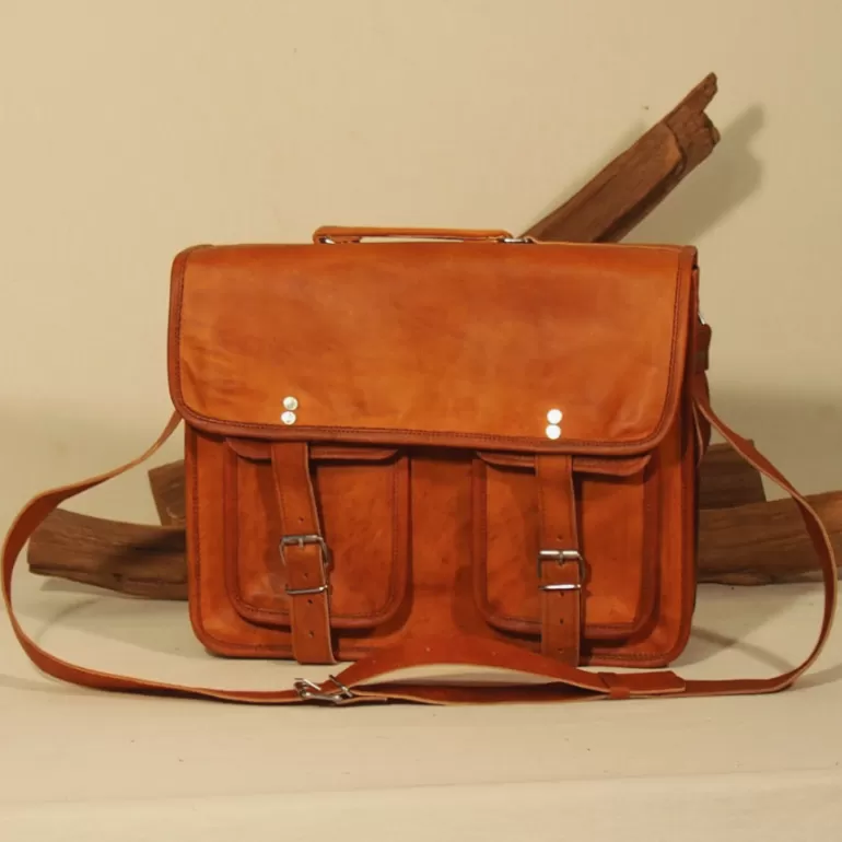 Sacs À Bandoulière En Cuir | Cartables En Cuir*Skin Project Cartable vintage en cuir - Ordinateur 13''