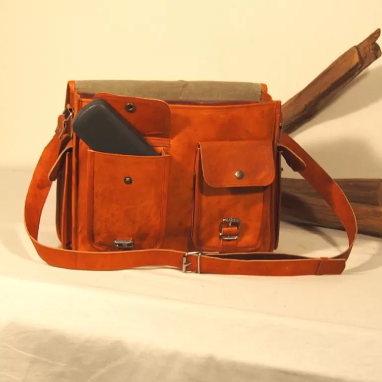 Sacs À Bandoulière En Cuir | Cartables En Cuir*Skin Project Cartable vintage en cuir - Ordinateur 13''