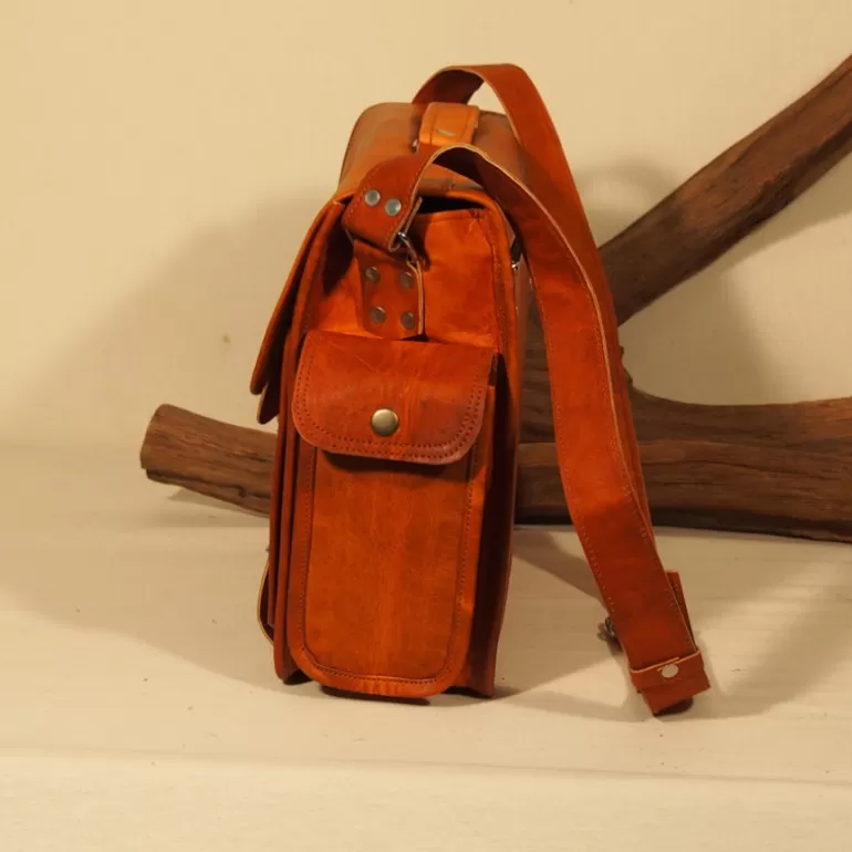 Sacs À Bandoulière En Cuir | Cartables En Cuir*Skin Project Cartable vintage en cuir - Ordinateur 13''