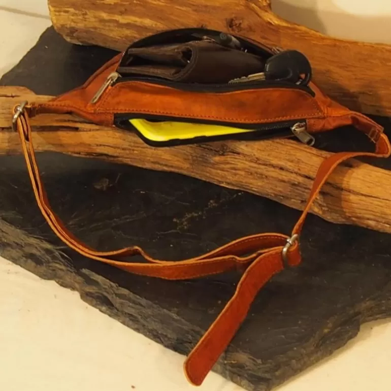 Ceintures En Cuir | Ceintures En Cuir*Skin Project Ceinture - Sac Banane en cuir naturel - Vintage