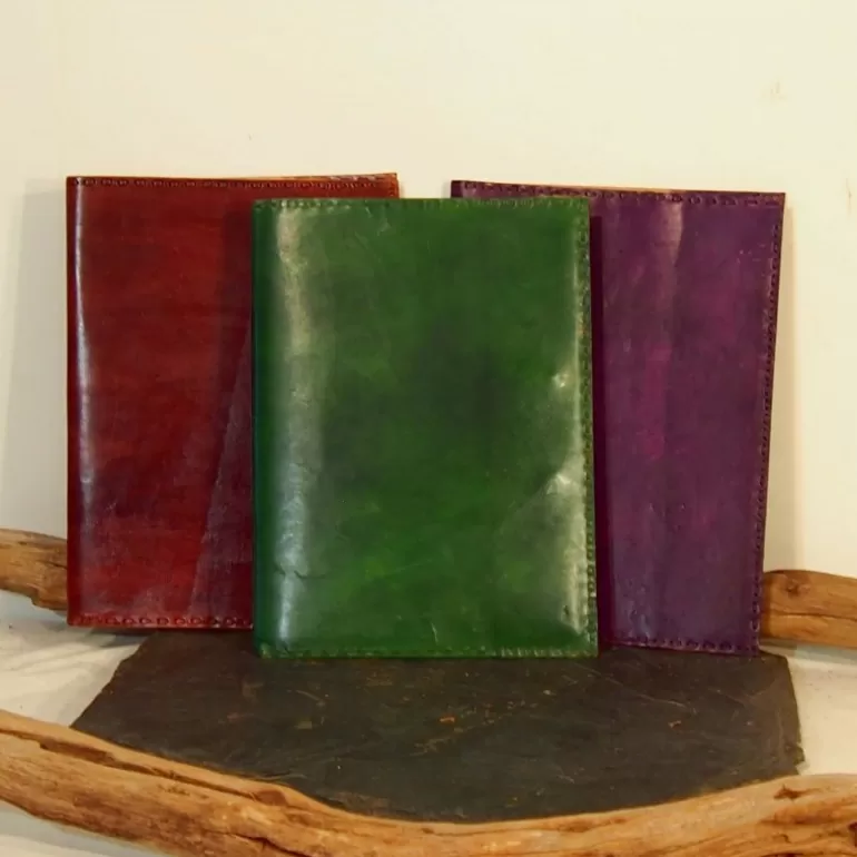 Porte Documents En Cuir | Couvre Livres En Cuir*Skin Project Grand couvre-livre en cuir coloré - Protège cahier