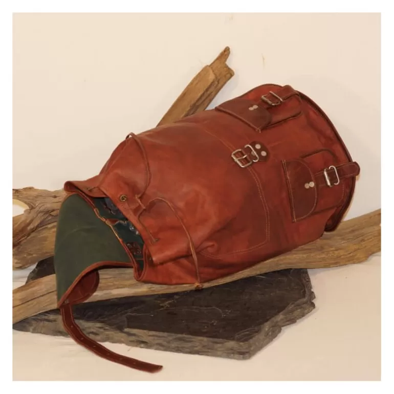 Sacs De Voyage En Cuir | Sacs À Dos En Cuir*Skin Project Grand sac à dos en cuir vintage - Baroudeur - L
