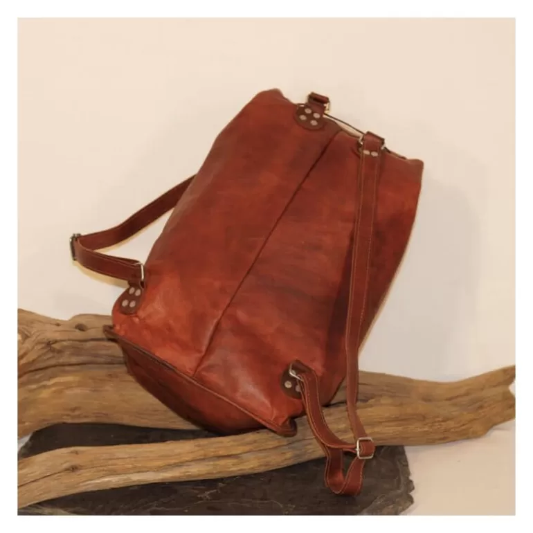 Sacs De Voyage En Cuir | Sacs À Dos En Cuir*Skin Project Grand sac à dos en cuir vintage - Baroudeur - L