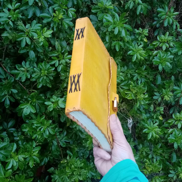 Carnets En Cuir*Skin Project Journal intime en cuir coloré - Cadenas - XL