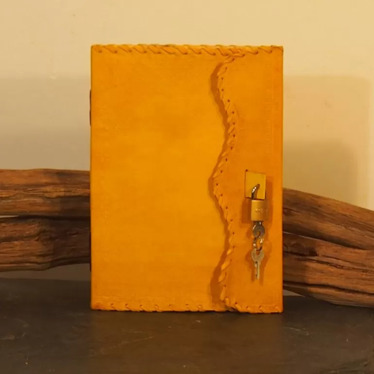Carnets En Cuir*Skin Project Journal intime en cuir coloré - Cadenas - XL