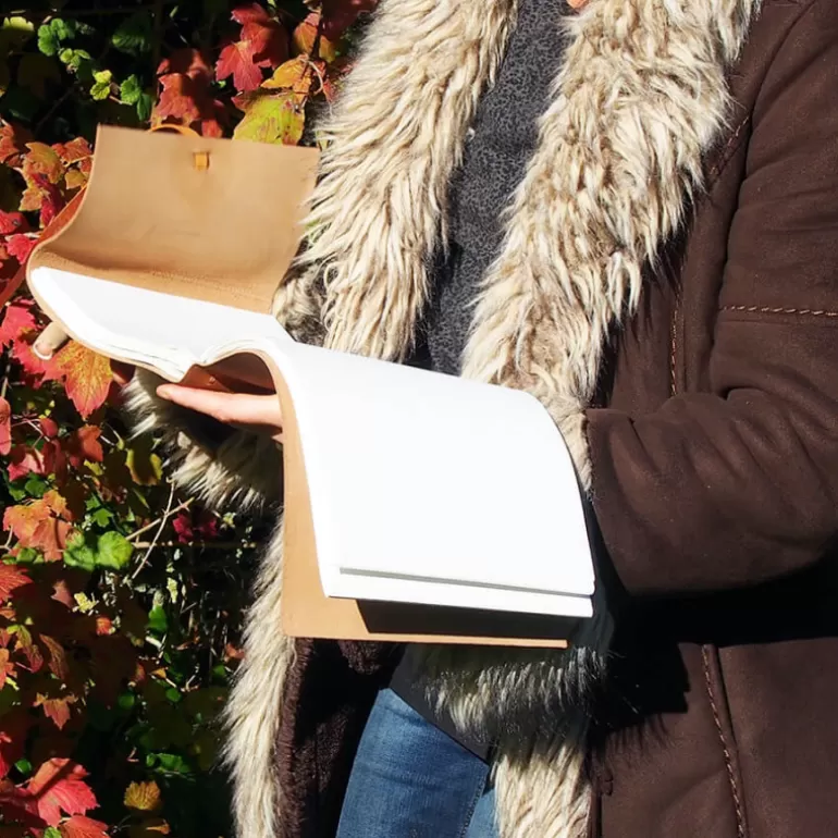 Carnets En Cuir*Skin Project Livre d'or - Cuir de buffle Marron - Petit format