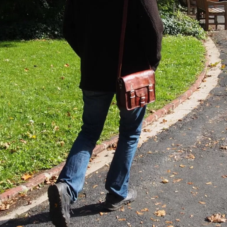 Sacs À Bandoulière En Cuir | Sacoches En Cuir*Skin Project Petite sacoche en cuir vintage – 2 boucles – S