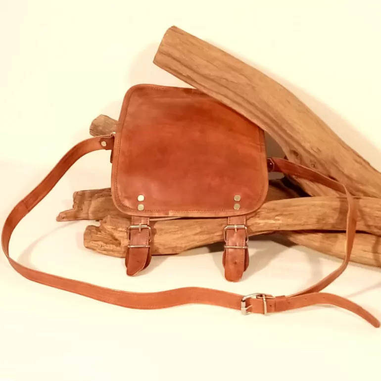 Sacs À Bandoulière En Cuir | Sacs À Main En Cuir*Skin Project Petite sacoche en cuir vintage – 2 boucles aimantées – S