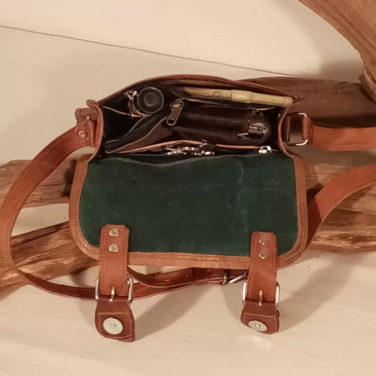 Sacs À Bandoulière En Cuir | Sacs À Main En Cuir*Skin Project Petite sacoche en cuir vintage – 2 boucles aimantées – S