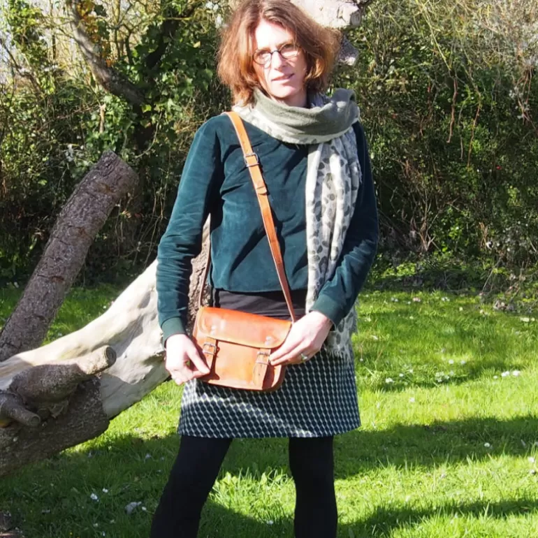 Sacs À Bandoulière En Cuir | Sacs À Main En Cuir*Skin Project Petite sacoche en cuir vintage – 2 boucles aimantées – S