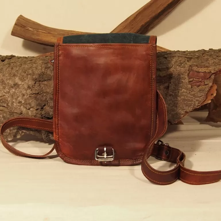 Sacs À Bandoulière En Cuir | Sacs À Main En Cuir*Skin Project Petite sacoche haute en cuir vintage - 1 boucle - S