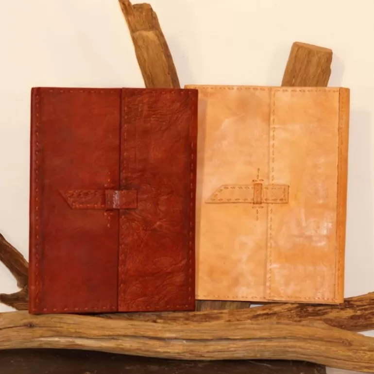 Porte Documents En Cuir*Skin Project Porte documents cuir Brut - Vintage