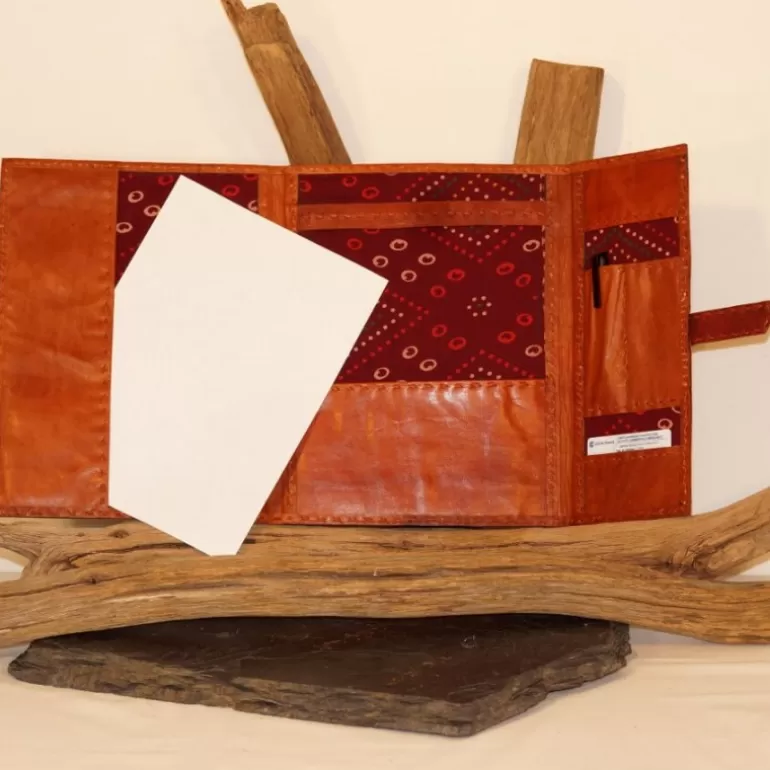 Porte Documents En Cuir*Skin Project Porte documents cuir Brut - Vintage