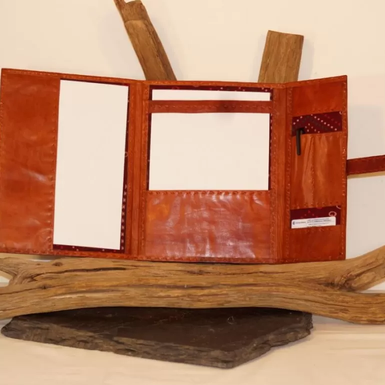 Porte Documents En Cuir*Skin Project Porte documents cuir Brut - Vintage