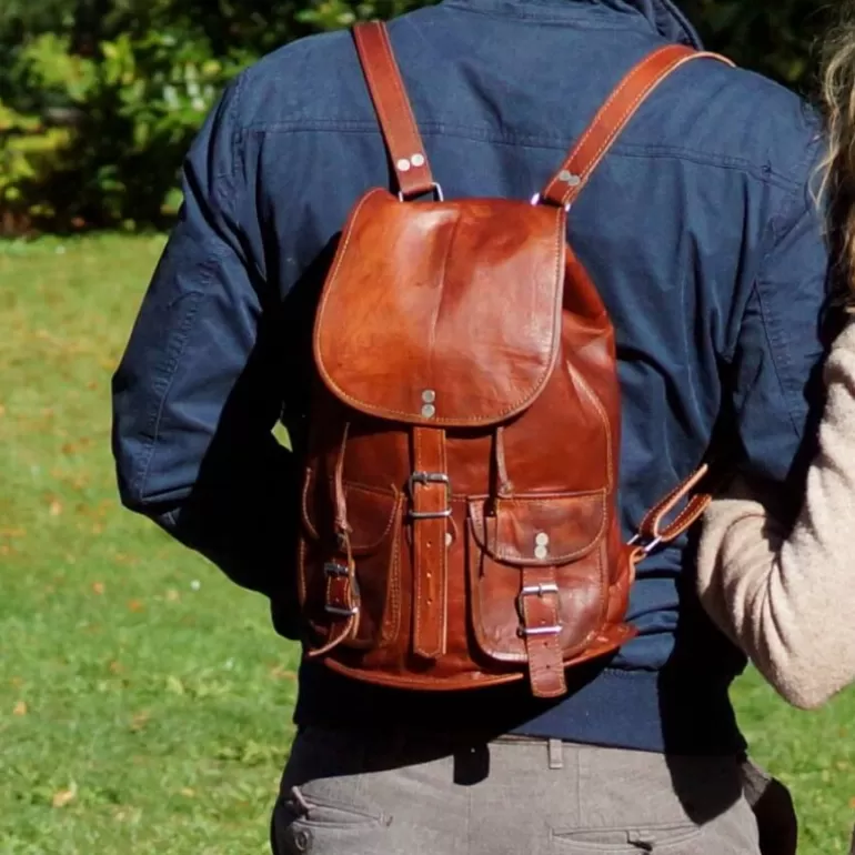 Sacs De Voyage En Cuir | Sacs À Dos En Cuir*Skin Project Sac à dos en cuir vintage - Baroudeur - M
