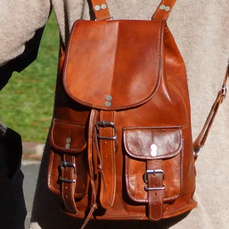 Sacs De Voyage En Cuir | Sacs À Dos En Cuir*Skin Project Sac à dos en cuir vintage - Baroudeur - S