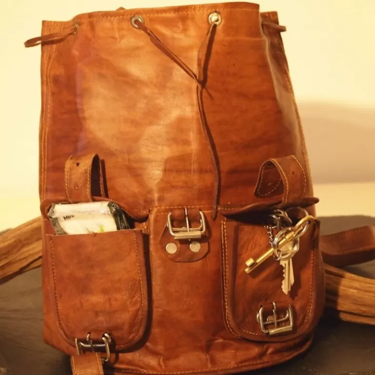 Sacs De Voyage En Cuir | Sacs À Dos En Cuir*Skin Project Sac à dos en cuir vintage - Baroudeur - S