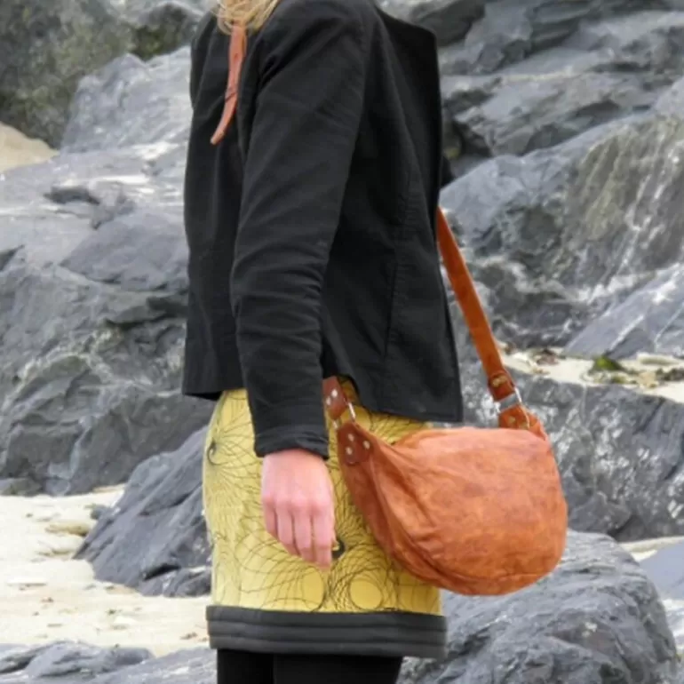 Sacs À Bandoulière En Cuir | Sacs À Main En Cuir*Skin Project Sac à main en cuir vintage à bandoulière - Half Moon - M
