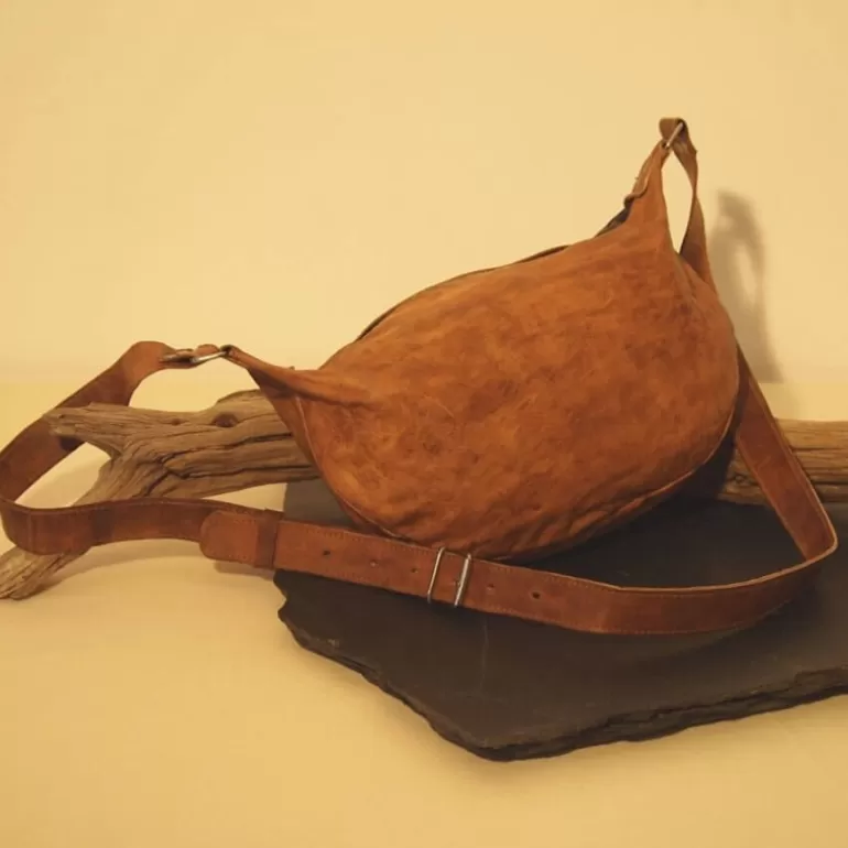 Sacs À Bandoulière En Cuir | Sacs À Main En Cuir*Skin Project Sac à main en cuir vintage à bandoulière - Half Moon - M