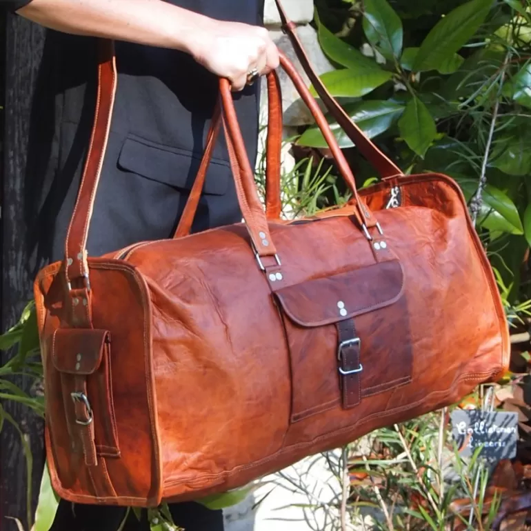 Sacs De Voyage En Cuir | Sacs De Voyage En Cuir*Skin Project Sac de voyage en cuir vintage - Carré - XXXL