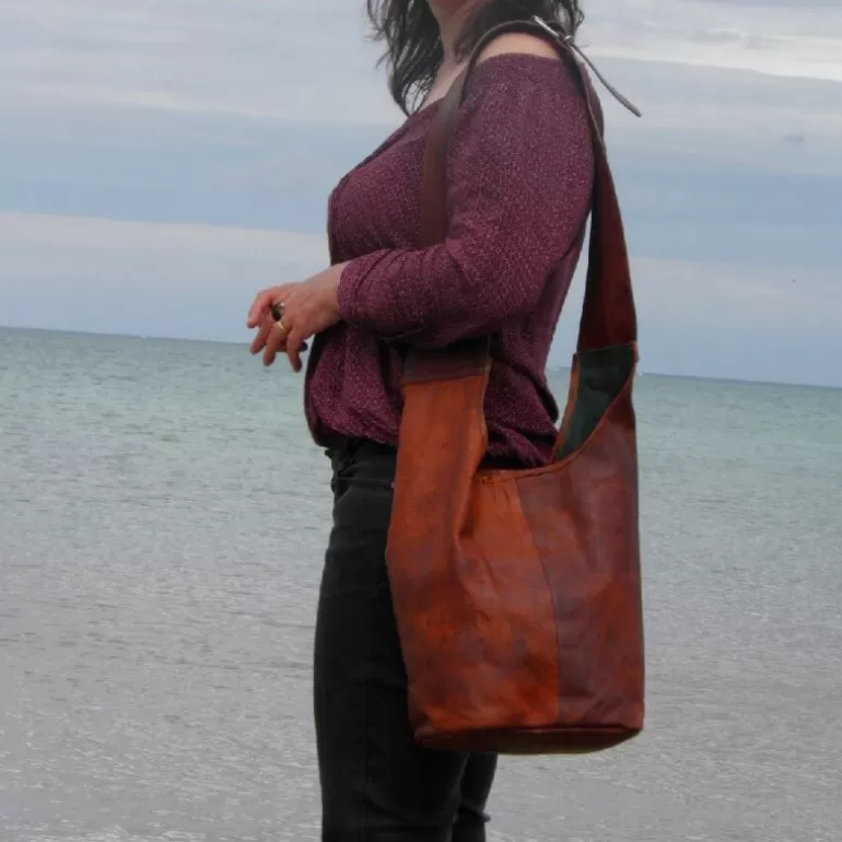 Sacs Cabas En Cuir | Sacs À Main En Cuir*Skin Project Sac "Fourre-Tout" en cuir vintage femme - L