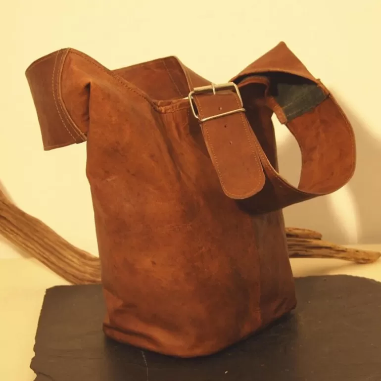 Sacs Cabas En Cuir | Sacs À Main En Cuir*Skin Project Sac "Fourre-Tout" en cuir vintage femme - L