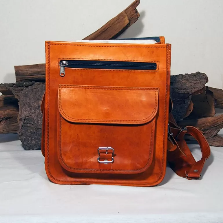 Sacs De Voyage En Cuir | Sacs À Dos En Cuir*Skin Project Sacoche - Sac à dos vintage en cuir naturel - M
