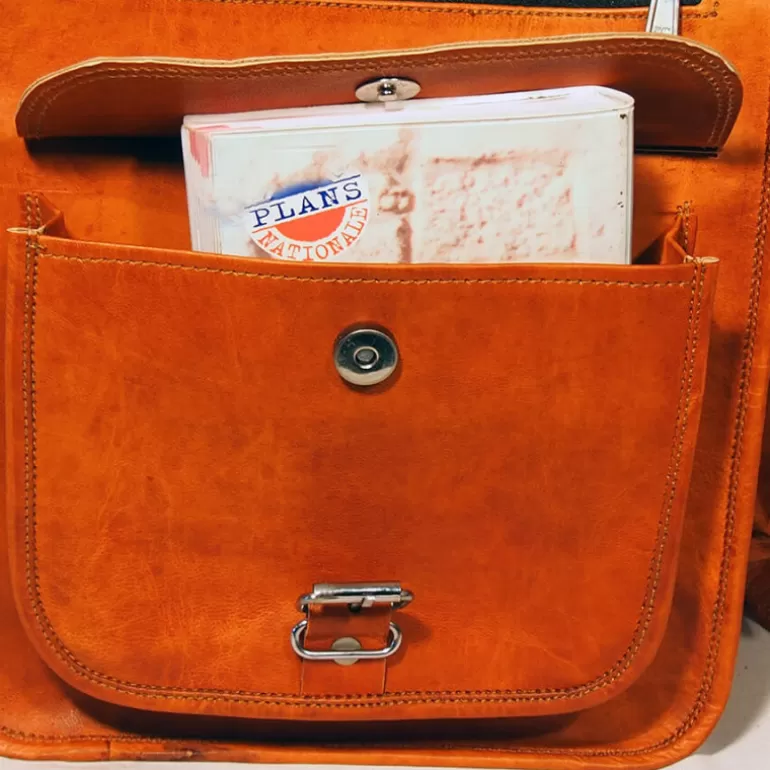 Sacs De Voyage En Cuir | Sacs À Dos En Cuir*Skin Project Sacoche - Sac à dos vintage en cuir naturel - M