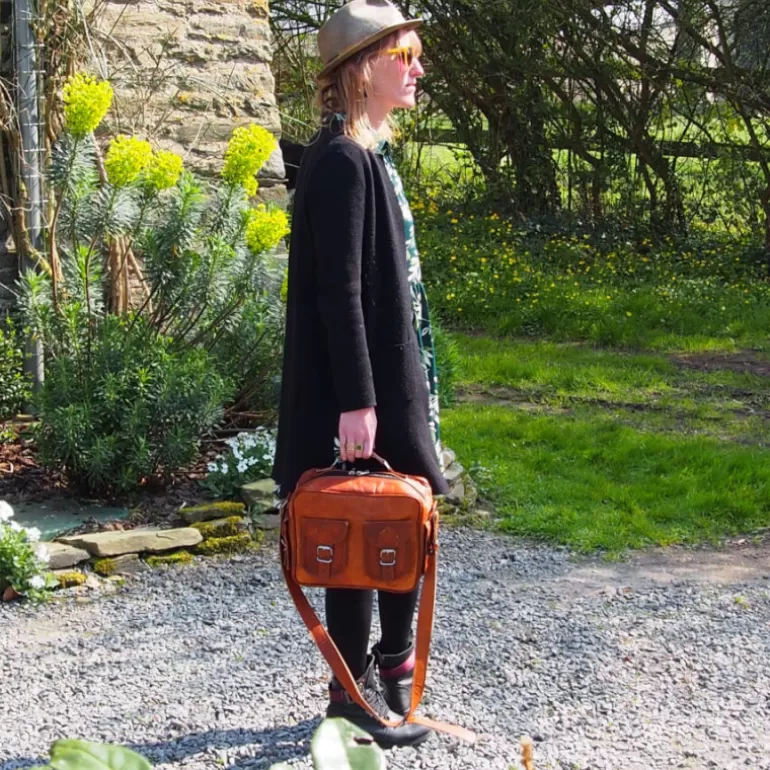 Sacs À Bandoulière En Cuir | Sacs De Voyage En Cuir*Skin Project Sacoche en cuir vintage à bandoulière - Multipoches - M