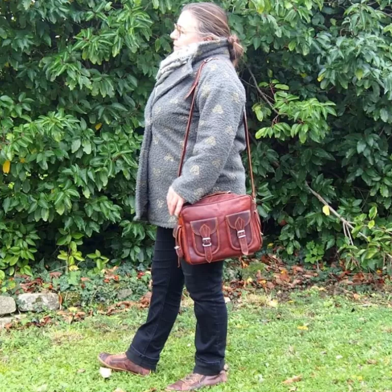 Sacs À Bandoulière En Cuir | Sacs De Voyage En Cuir*Skin Project Sacoche en cuir vintage à bandoulière - Multipoches - M