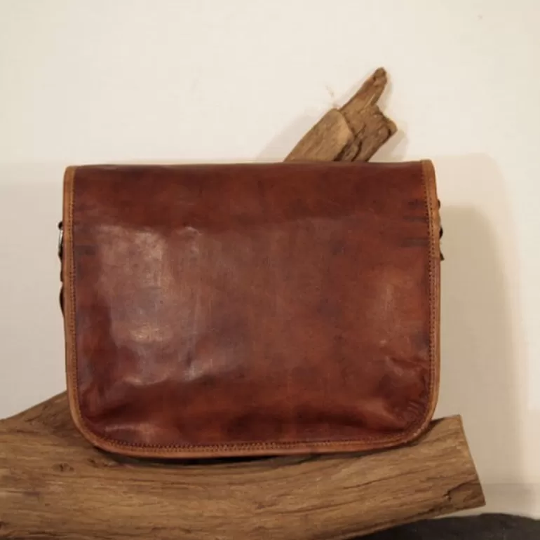 Sacs À Bandoulière En Cuir | Sacs À Main En Cuir*Skin Project Sacoche femme en cuir vintage – 2 boucles – M