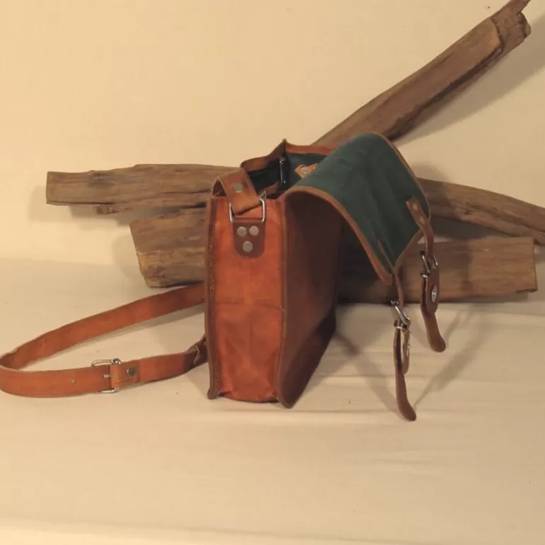 Sacs À Bandoulière En Cuir | Sacs À Main En Cuir*Skin Project Sacoche femme en cuir vintage – 2 boucles aimantées – M