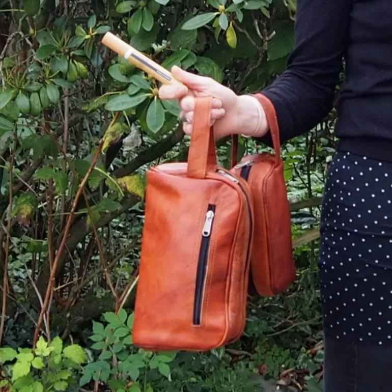 Maroquinerie | Sacs De Voyage En Cuir*Skin Project Trousse de toilette en cuir naturel - Vintage