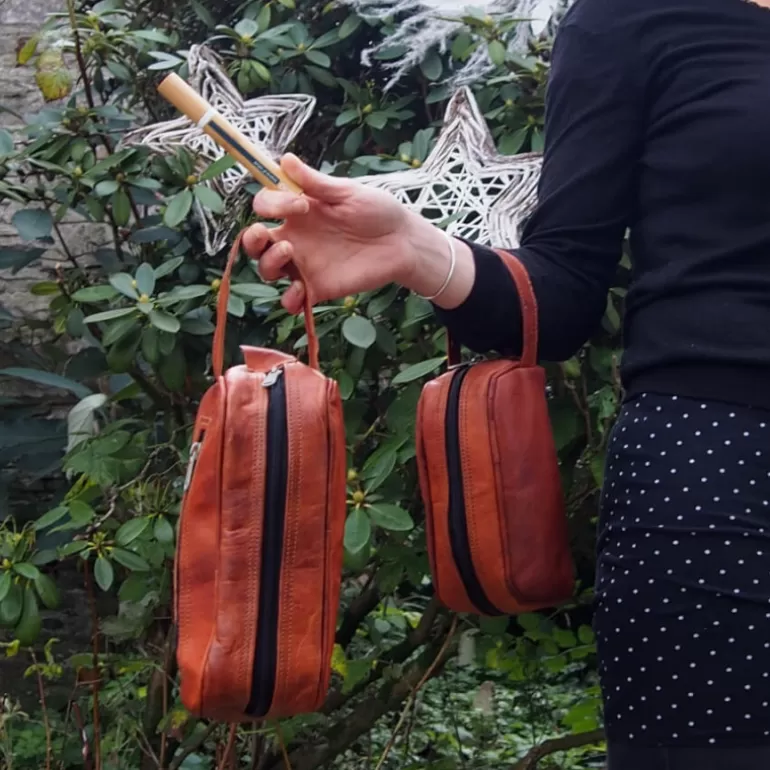 Maroquinerie | Sacs De Voyage En Cuir*Skin Project Trousse de toilette en cuir naturel - Vintage