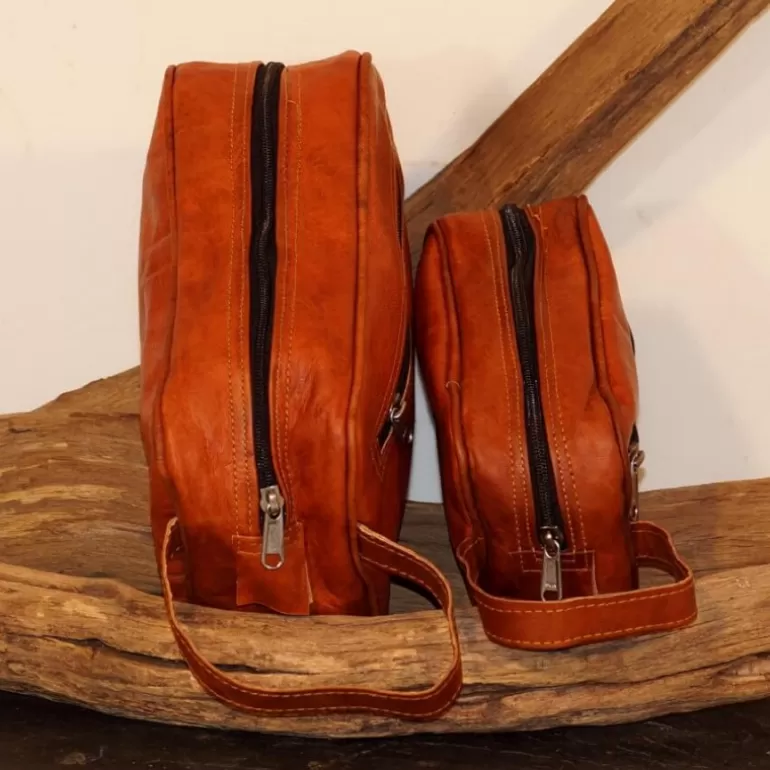 Maroquinerie | Sacs De Voyage En Cuir*Skin Project Trousse de toilette en cuir naturel - Vintage
