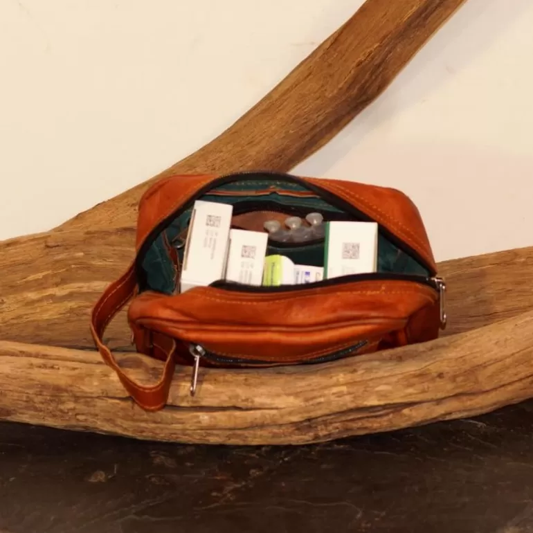 Maroquinerie | Sacs De Voyage En Cuir*Skin Project Trousse de toilette en cuir naturel - Vintage
